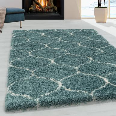 Salsa Hochflorteppich 120 x 120 cm türkis |  | Artikelnummer: SALSA1201203201BLUE