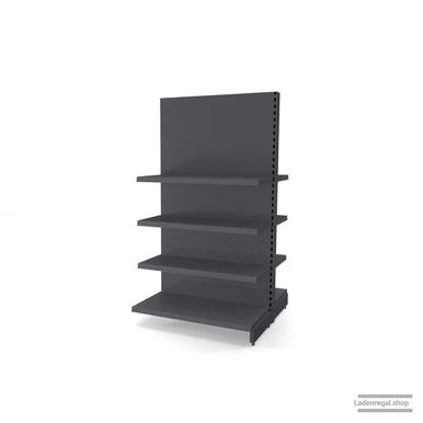 Ihr individuelles Gondelregal | H 180 cm | B 100 cm | T 2x 47 cm | 6 FB T 37 cm | RAL 7015 | Artikelnummer: AFGR-100-180-47-6-37-S