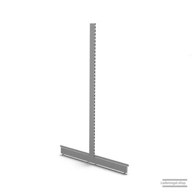 Endständer für Ihre Gondelregalreihe | H 210 cm | T 2x 57 cm | RAL 7035 | Artikelnummer: SR-T-END-GR-210-57-L