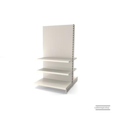 Ihr individuelles Gondelregal | H 180 cm | B 100 cm | T 2x 57 cm | 4 FB T 37 cm | RAL 9001 | Artikelnummer: AFGR-100-180-57-4-37-J