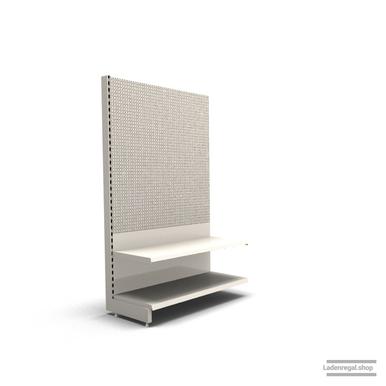 Ihr individuelles Lochrückwandregal | H 180 cm | B 100 cm | T 47 cm | 1 FB T 47 cm | RAL 9001 | Artikelnummer: AF-100-180-47-1-47-LRW-J
