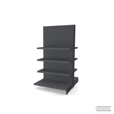 Ihr individuelles Gondelregal | H 180 cm | B 100 cm | T 2x 57 cm | 6 FB T 37 cm | RAL 7015 | Artikelnummer: AFGR-100-180-57-6-37-S