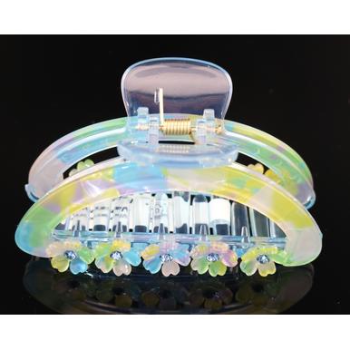 Regenbogen Blumenspange / Rainbow Flower Clip | Haarspange / Hair Clip | Artikelnummer: 2015-2550-8560