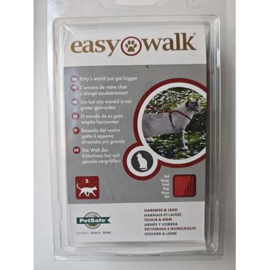 Easy Walk Katzengarnitur Geschirr mit Leine für die Katze S rot | Das Original aus den USA | Artikelnummer: 729849174733