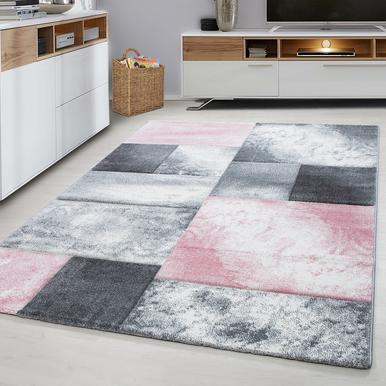 Hawaii 200 x 290 cm schwarz grau pink |  | Artikelnummer: HAWAII2002901710PINK