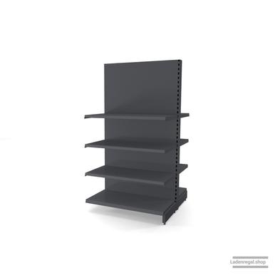 Ihr individuelles Gondelregal | H 180 cm | B 100 cm | T 2x 47 cm | 6 FB T 47 cm | RAL 7015 | Artikelnummer: AFGR-100-180-47-6-47-S