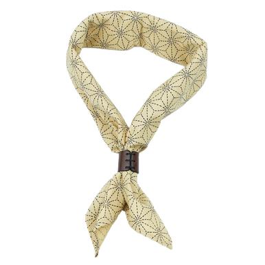 OBERWEIHER | Bandana + Leather Ring | Asanoha Star Nature | Artikelnummer: 4810-6848-7362