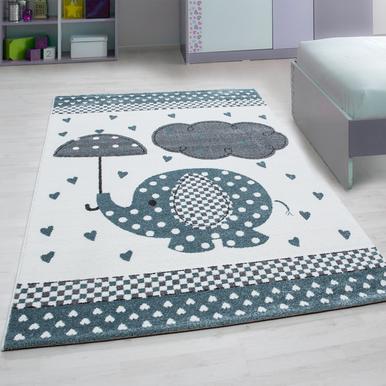 Kids Teppich 160 x 160 cm blau |  | Artikelnummer: KIDS1601600570BLUE