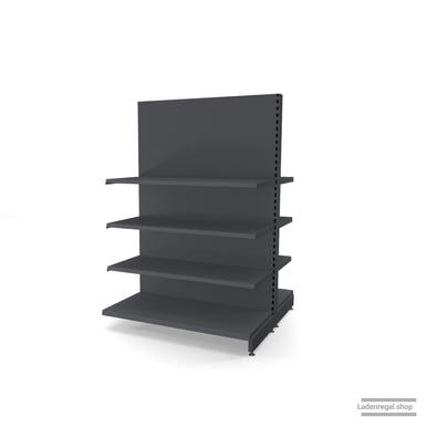 Ihr individuelles Gondelregal | H 180 cm | B 125 cm | T 2x 57 cm | 6 FB T 47 cm | RAL 7015 | Artikelnummer: AFGR-125-180-57-6-47-S