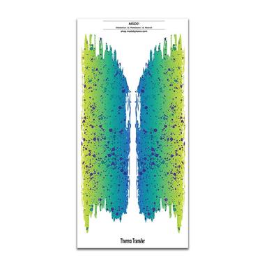 Pinselstrich Bügelbilder | 2 Bügelbilder je ca.  27,5 x 6,5 cm  | Artikelnummer: 1888-1815-6726 -7