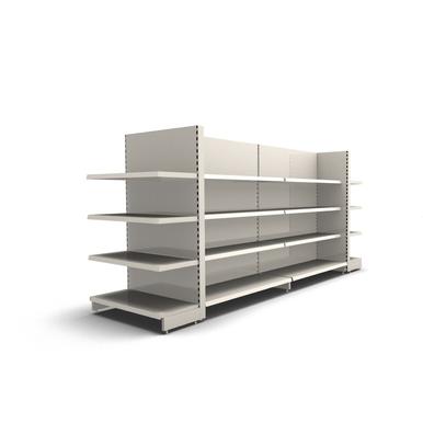 Verkaufsinsel | H 160 cm | B 336 cm | T 2x 47 cm | RAL 9001 | Artikelnummer: SR-125-160-47-3-37-VKI-L336-J