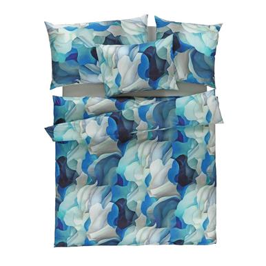 Feinsatin Bettwäsche Ashley blau | 40x70cm | Artikelnummer: 50.354.02 blau      