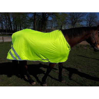 Sicherheitsdecke Warndecke gelb für Pferde / Ponys | 135cm | Artikelnummer: R-00012-135