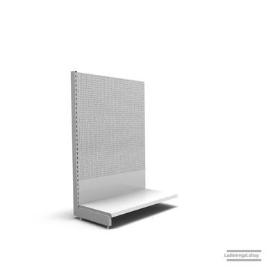 Ihr individuelles Lochrückwandregal | H 160 cm | B 100 cm | T 57 cm | 0 FB | RAL 7035 | Artikelnummer: AF-100-160-57-0-37-LRW-L