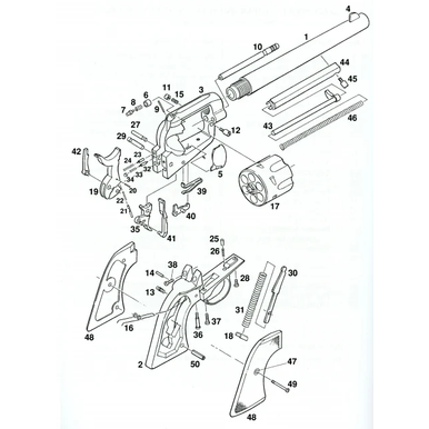 Ruger Vaquero #0 Explosionszeichnung |  | Artikelnummer: RV-0