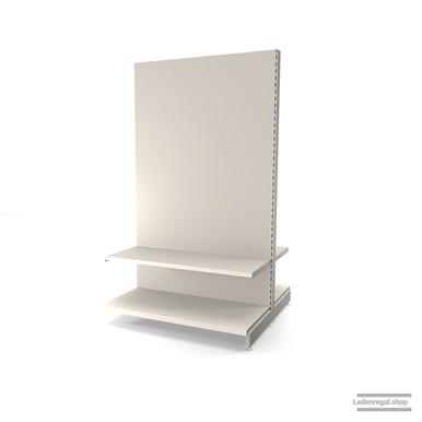 Ihr individuelles Gondelregal | H 210 cm | B 125 cm | T 2x 57 cm | 2 FB T 47 cm | RAL 9001 | Artikelnummer: AFGR-125-210-57-2-47-J 