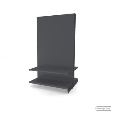 Ihr individuelles Gondelregal | H 210 cm | B 125 cm | T 2x 47 cm | 2 FB T 47 cm | RAL 7015 | Artikelnummer: AFGR-125-210-47-2-47-S