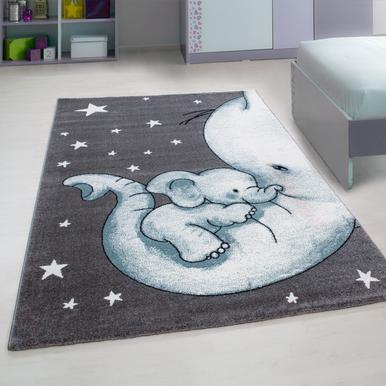Kids Teppich 120 x 120 cm blau |  | Artikelnummer: KIDS1201200560BLUE