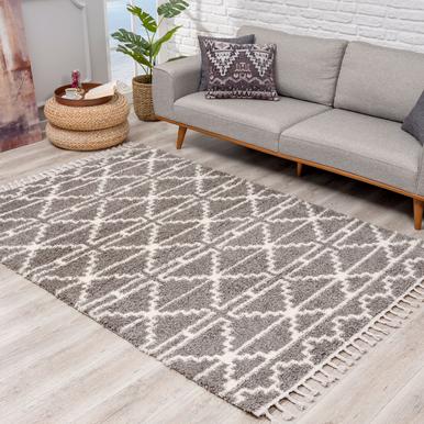 Pulpy Teppich 80 x 300 cm grau |  | Artikelnummer: pulpy-530-grey-80x300