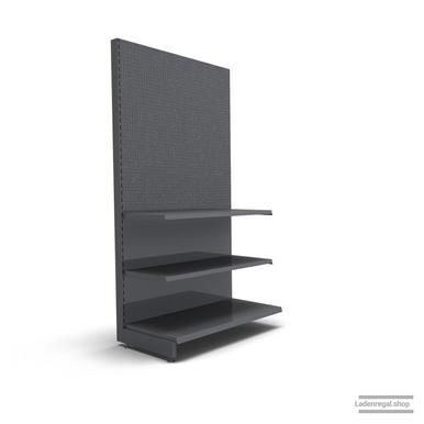 Ihr individuelles Lochrückwandregal | H 210 cm | B 100 cm | T 57 cm | 2 FB T 47 cm | RAL 7015 | Artikelnummer: AF-100-210-57-2-47-LRW-S