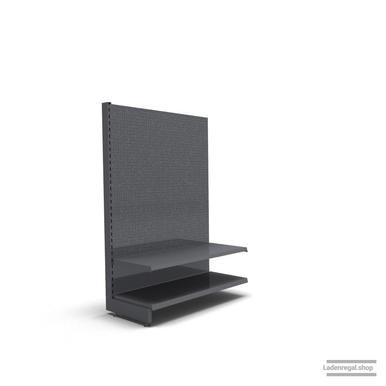 Ihr individuelles Lochrückwandregal | H 160 cm | B 100 cm | T 47 cm | 1 FB T 47 cm | RAL 7015 | Artikelnummer: AF-100-160-47-1-47-LRW-S