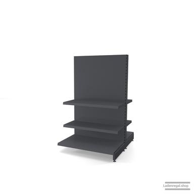 Ihr individuelles Gondelregal | H 160 cm | B 100 cm | T 2x 57 cm | 4 FB T 37 cm | RAL 7015 | Artikelnummer: AFGR-100-160-57-4-37-S