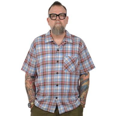 Bowling Shirt | Check | Limited only available @ Tellason.de + com | Brown-Red-Light Blue-White | Artikelnummer: 5385-3371-4051-3