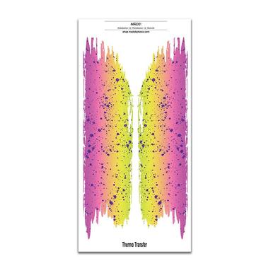 Pinselstrich Bügelbilder | 2 Bügelbilder je ca.  27,5 x 6,5 cm  | Artikelnummer: 1888-1815-6726 -6