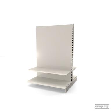 Ihr individuelles Gondelregal | H 180 cm | B 125 cm | T 2x 57 cm | 2 FB T 47 cm | RAL 9001 | Artikelnummer: AFGR-125-180-57-2-47-J