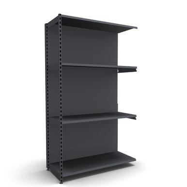 Schwerlastregal | Anbaufeld | H 210 cm | B 125 cm | T 47 cm | 4 FB | RAL 7015 | Artikelnummer: AF-SWR-125-210-47-4-47-S