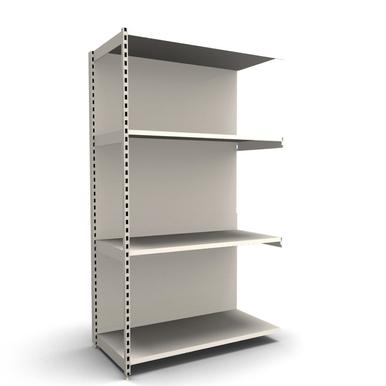 Schwerlastregal | Anbaufeld | H 210 cm | B 125 cm | T 57 cm | 4 FB | RAL 9001 | Artikelnummer: SWR-125-210-57-4-57-J