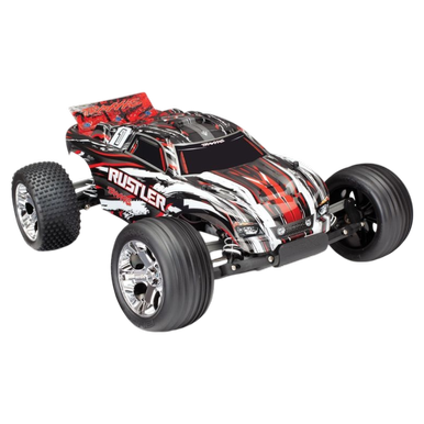 TRAXXAS RUSTLER ROT T37054-4RED  RTR  1/10 2WD MONSTER TRUCK BRUSHED | OHNE AKKU/LADER | Artikelnummer: TRX37054-4RED