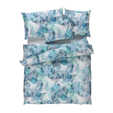 Feinsatin Bettwäsche Lara blau | 240x240cm | Artikelnummer: 10.250.02 blau      