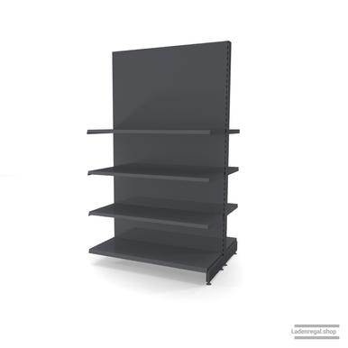 Ihr individuelles Gondelregal | H 210 cm | B 125 cm | T 2x 47 cm | 6 FB T 47 cm | RAL 7015 | Artikelnummer: AFGR-125-210-47-6-47-S