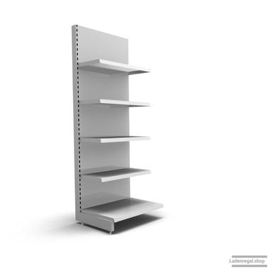 Ihr individuelles Wandregal | H 210 cm | B 66,5 cm | T 57 cm | 4 FB T 37 cm | RAL 7035 | Artikelnummer: AF-665-210-57-4-37-L