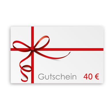 Gutschein 40 €    |  | Artikelnummer: 1040   