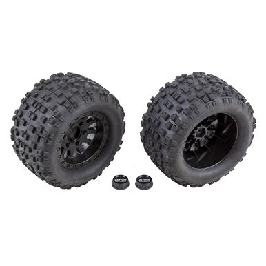 Team Associated Rival MT10 Tires and Method Wheels, mounted, hex, black |  | Artikelnummer: AE25841
