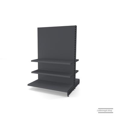 Ihr individuelles Gondelregal | H 180 cm | B 125 cm | T 2x 57 cm | 4 FB T 37 cm | RAL 7015 | Artikelnummer: AFGR-125-180-57-4-37-S