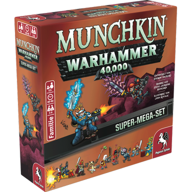 Munchkin Warhammer 40K Super Mega Set | Pegasus Spiele - voraussichtlich lieferbar ab September 2026 | Artikelnummer: 4250231745577