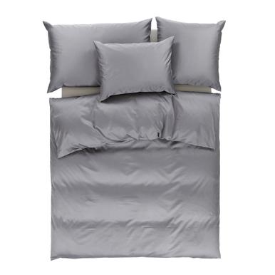 Satin Uni Bettwäsche grau | 240x240cm | Artikelnummer: 84.0006 grau      