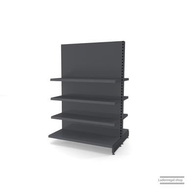 Ihr individuelles Gondelregal | H 180 cm | B 125 cm | T 2x 47 cm | 6 FB T 37 cm | RAL 7015 | Artikelnummer: AFGR-125-180-47-6-37-S