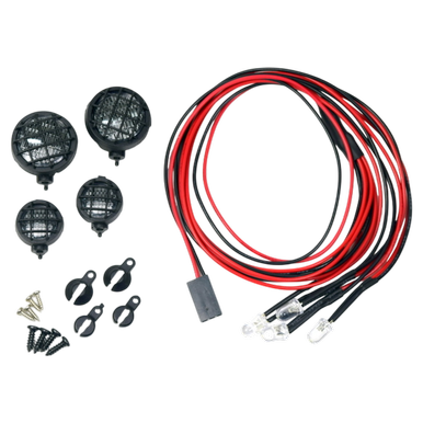 1:10 LED Rally-Scheinwerferset - rund (4) Absima |  | Artikelnummer: Ab2320051