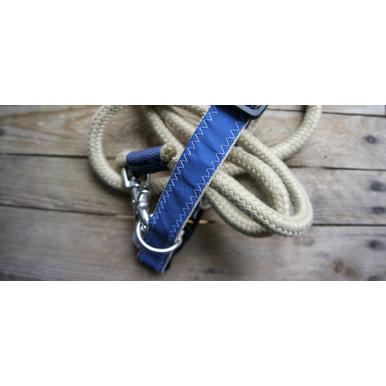 Unique Segeltuch Halsband im Set mit Leine | Halsband S Halsumfang: 32-47 cm / City Leine 115 cm | Artikelnummer: 200111
