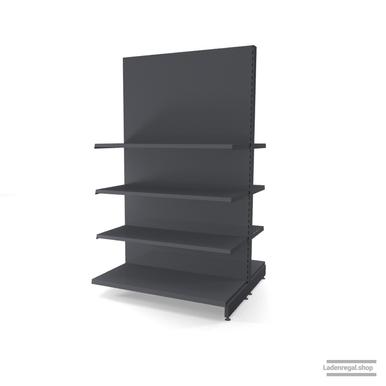 Ihr individuelles Gondelregal | H 210 cm | B 125 cm | T 2x 57 cm | 6 FB T 47 cm | RAL 7015 | Artikelnummer: AFGR-125-210-57-6-47-S