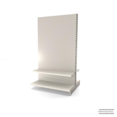Ihr individuelles Gondelregal | H 210 cm | B 125 cm | T 2x 47 cm | 2 FB T 37 cm | RAL 9001 | Artikelnummer: AFGR-125-210-47-2-37-J