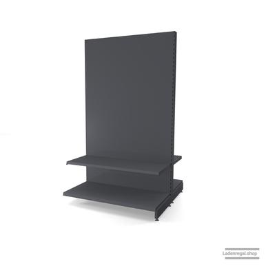 Ihr individuelles Gondelregal | H 210 cm | B 125 cm | T 2x 57 cm | 2 FB T 37 cm | RAL 7015 | Artikelnummer: AFGR-125-210-57-2-37-S