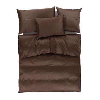 Satin Uni Bettwäsche schoko | 40x70cm | Artikelnummer: 84.0004 schoko            