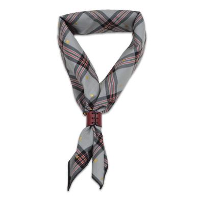 OBERWEIHER | Bandana + Leather Ring | Fruits on Check Grey/Red | Artikelnummer: 8518-4308-3280