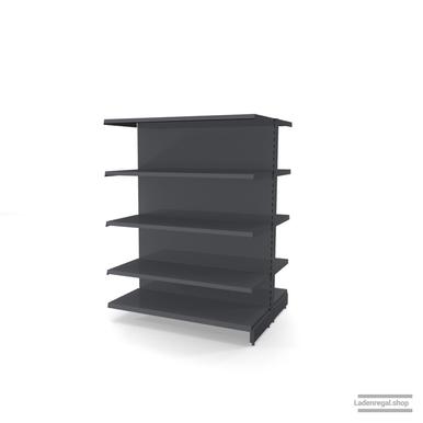 Ihr individuelles Gondelregal | H 160 cm | B 125 cm | T 2x 47 cm | 8 FB T 47 cm | RAL 7015 | Artikelnummer: AFGR-125-160-47-8-47-S