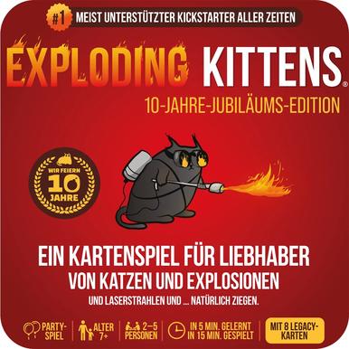 Exploding Kittens: 10-Jahre-Jubiläums-Edition (Tin) | Exploding Kittens | Artikelnummer: 0810171412034